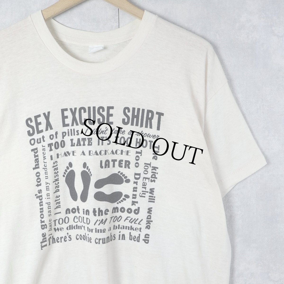 画像1: 80's "SEX EXCUSE SHIRT" ジョークプリントTシャツ (1)