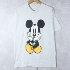 画像1: 90's 青パンミッキー キャラクタープリントＴシャツ  (1)