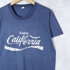 画像1: 80's USA製 "Enjoy California" パロディプリントTシャツ L (1)