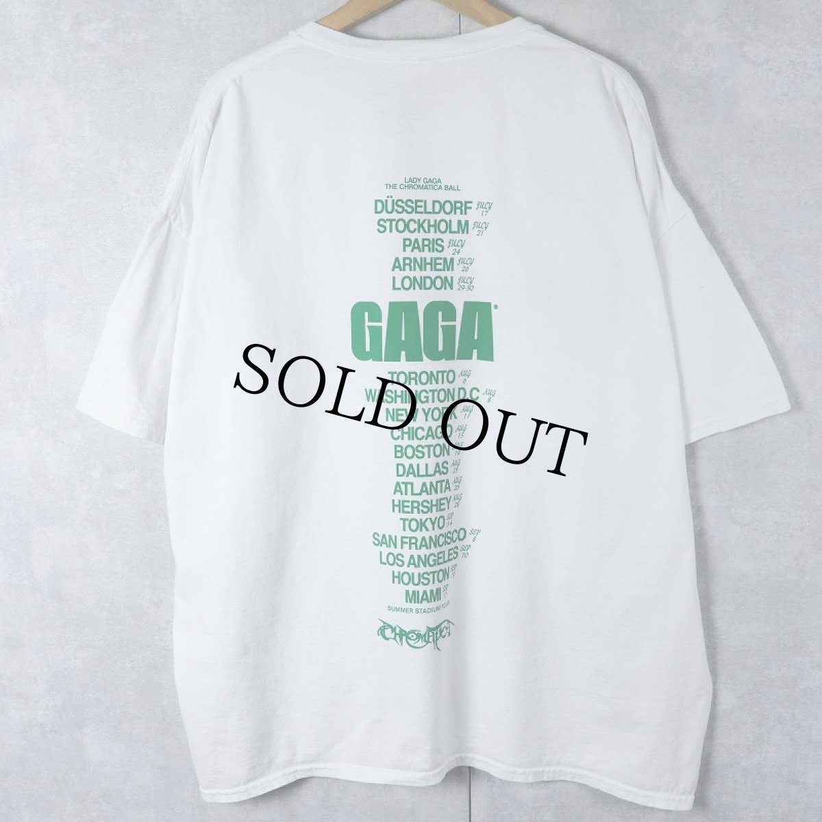 画像2: Lady Gaga "The Chromatica Ball" ツアープリントTシャツ XXL (2)