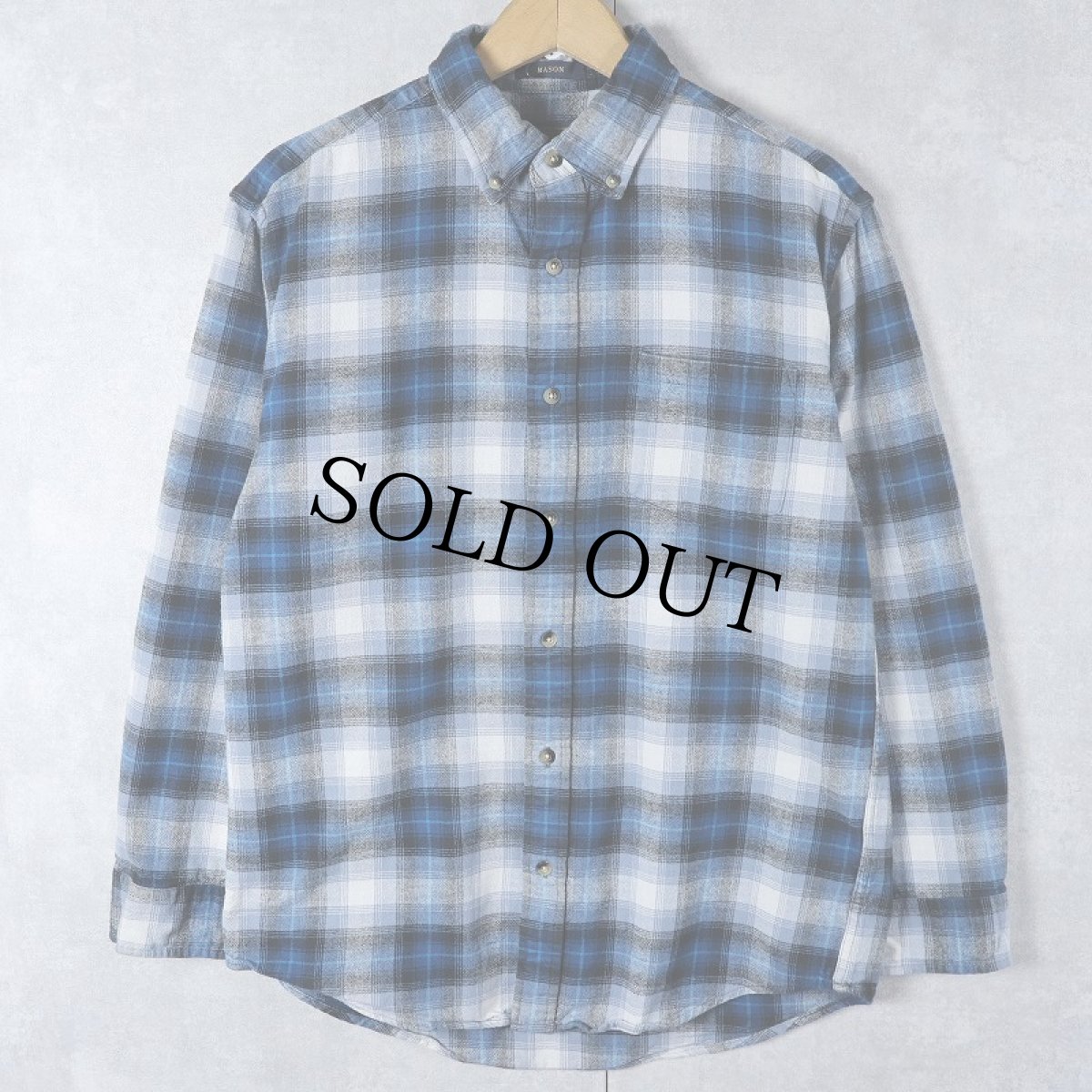 画像1: PENDLETON オンブレーチェック柄 ボタンダウン ライトネルシャツ M (1)
