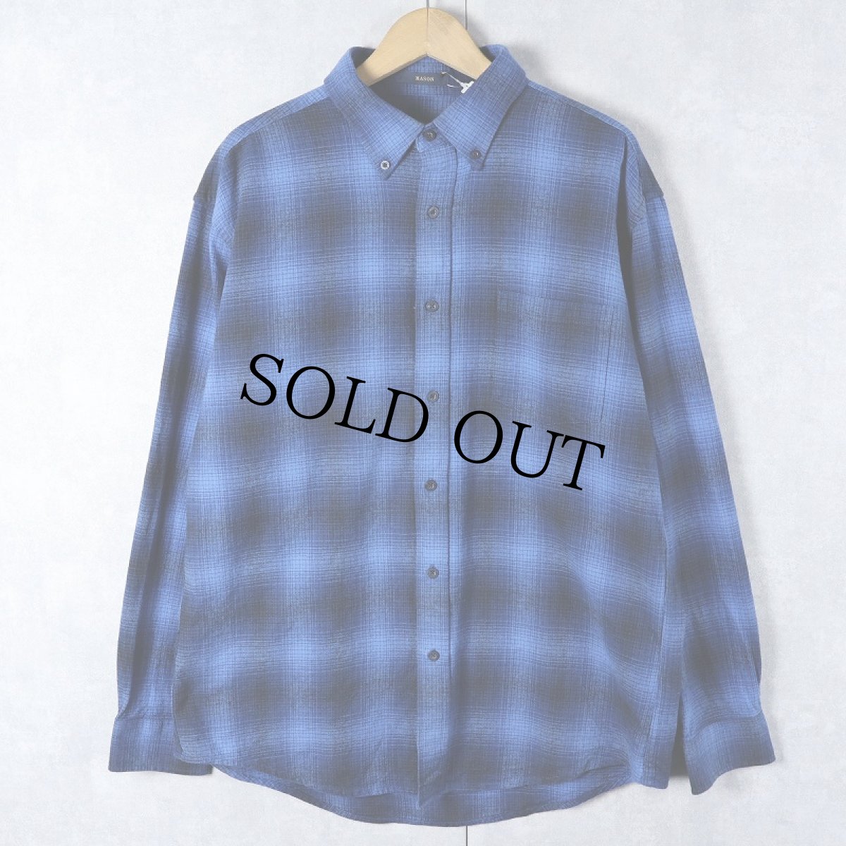 画像1: PENDLETON オンブレーチェック柄 ボタンダウン ライトネルシャツ L (1)
