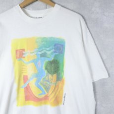 画像1: 90's Philips Cassettes & Accessoires 電機メーカーイラストプリントTシャツ XXL (1)