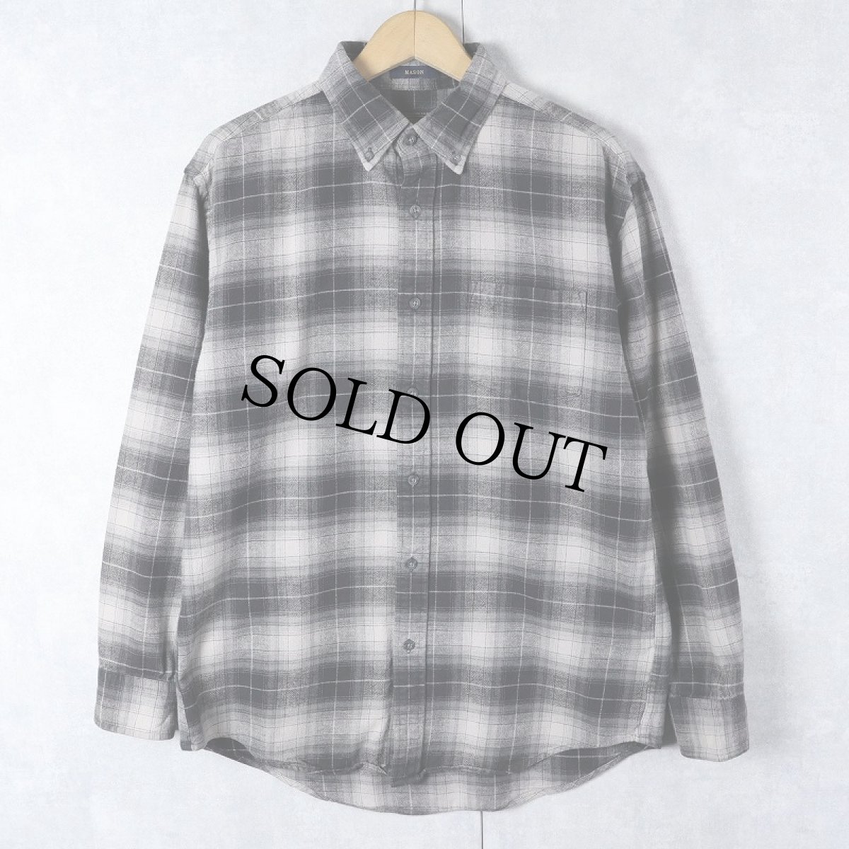 画像1: PENDLETON オンブレーチェック柄 ボタンダウン ライトネルシャツ M (1)