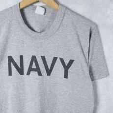 画像1: 80〜90's "NAVY" プリントTシャツ (1)