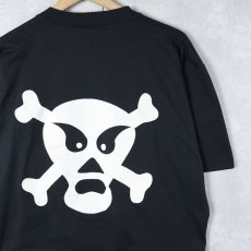 画像1: 90's "GLASGOW D BONE EM' UP" スカルプリントTシャツ BLACK XL (1)