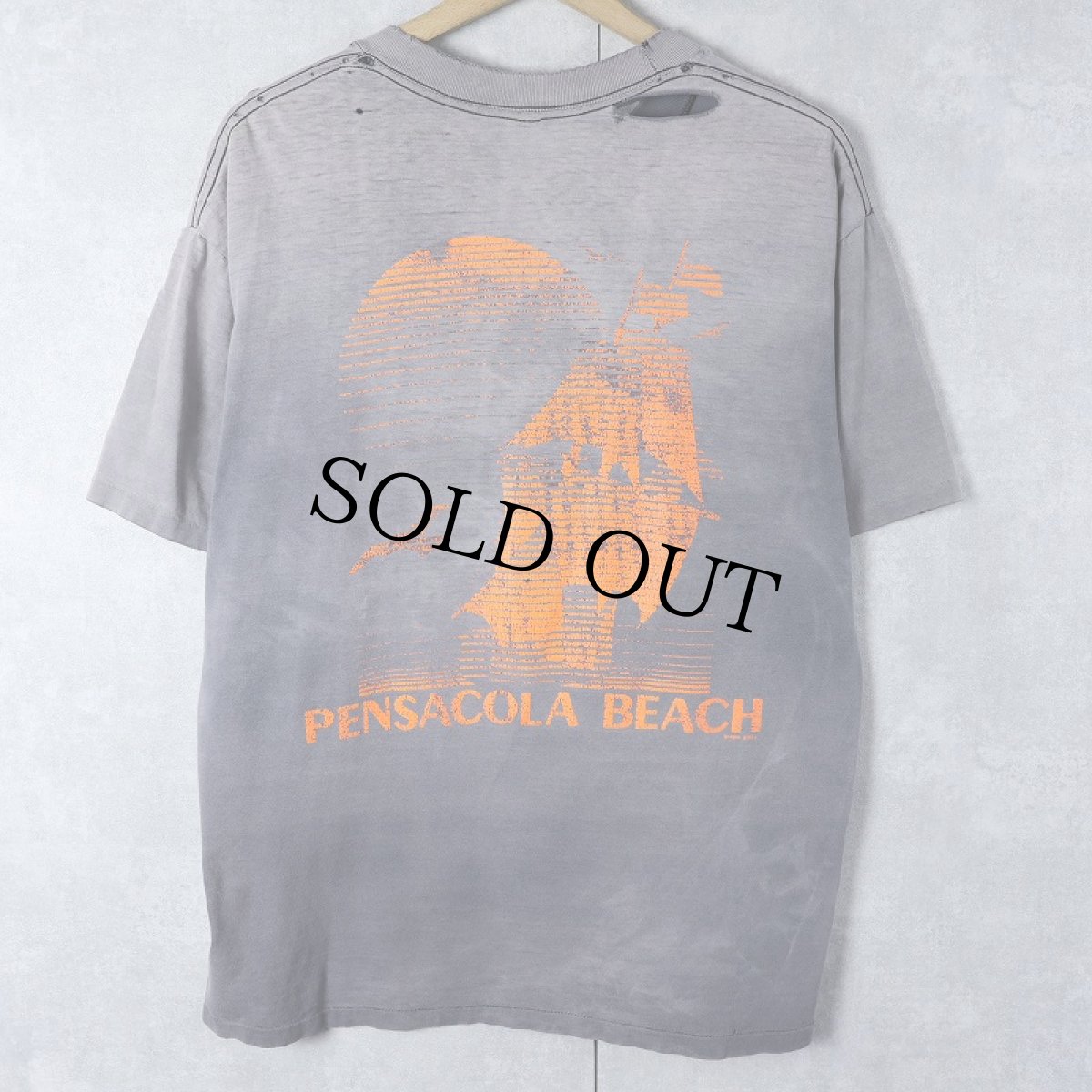 画像1: 90's "PENSACOLA BEACH" プリントTシャツ  (1)