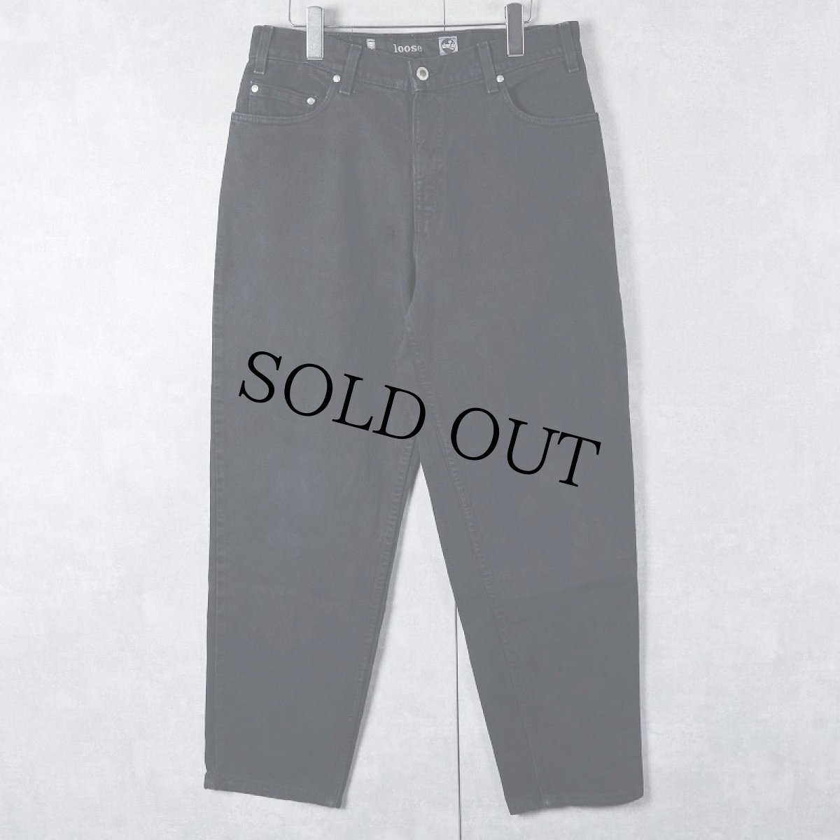 画像1: 90's Levi's SILVERTAB USA製 "Loose" ブラックデニムパンツ W31 (1)