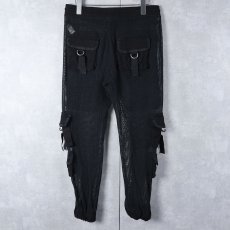画像2: CLUB EXX デザインメッシュカーゴパンツ BLACK S (2)