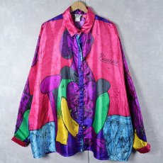 画像1: Pablo Picasso アート柄 ポリエステルシャツ XXL (1)