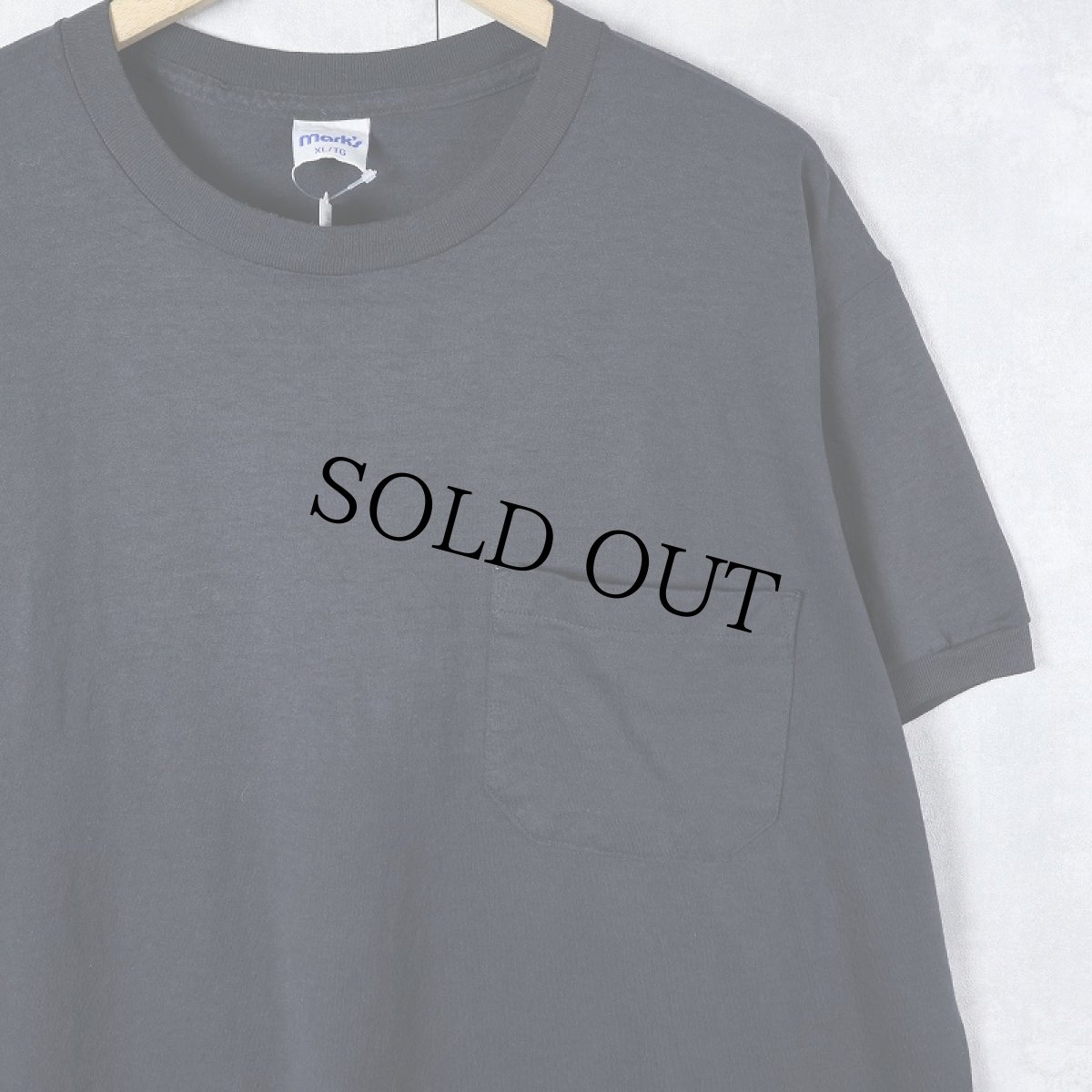 画像1: 90's Mark's CANADA製 無地ポケットTシャツ BLACK XL (1)