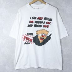 画像1: "YOUR FUCKIN' DAY!" イラストプリントTシャツ XL (1)
