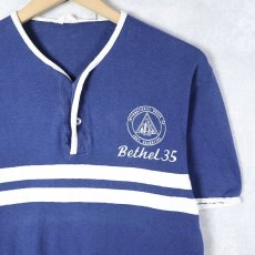 画像1: 60's Champion C中ランタグ "Bethel 35" ヘンリーネック プリントTシャツ M (1)