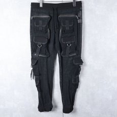 画像1: CLUB EXX デザインメッシュカーゴパンツ BLACK S (1)