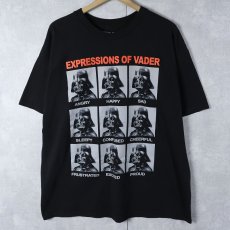 画像1: STAR WARS "EXPRESSIONS OF VADER" キャラクタープリントTシャツ BLACK XL (1)