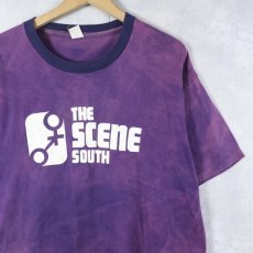 画像1: 60's "THE SCENE SOUTH" フロッキープリントTシャツ XL (1)