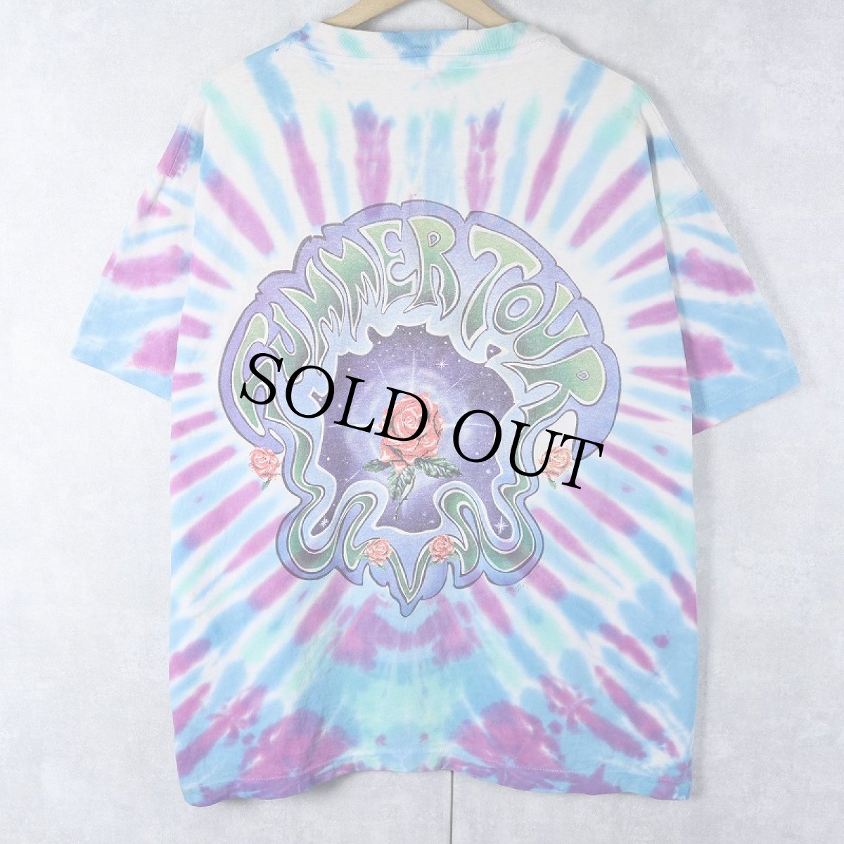 画像2: 90's GRATEFUL DEAD USA製 "SUMMER TOUR" タイダイ ロックバンドTシャツ XL (2)