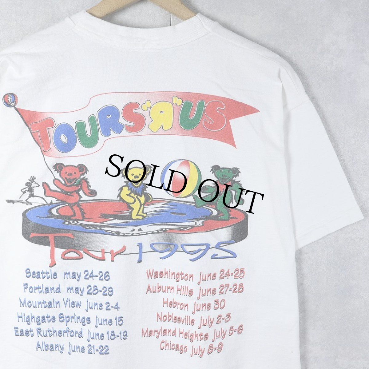 画像2: 90's GRATEFUL DEAD "TOU R SOUS" ロックバンドTシャツ (2)