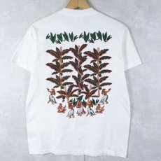 画像1: 90's "HAWAIIAN TRADITIONALS" イラストプリントTシャツ S (1)