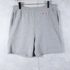 画像1: 80's Champion トリコタグ USA製 ロゴ刺繍 スウェットイージーショーツ L (1)
