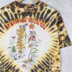画像2: 90's GRATEFUL DEAD USA製 "SUMMER TOUR 1991" タイダイ ロックバンドTシャツ XL (2)