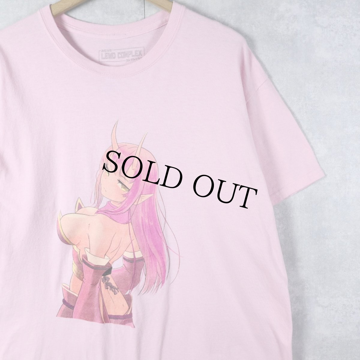 画像1: LEWD COMPLEX キャラクター プリントTシャツ L (1)