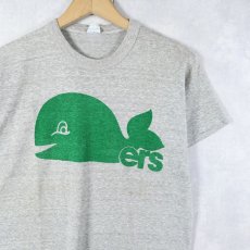 画像1: 70〜80's Champion バータグ USA製 "Whalers" 染み込みプリントTシャツ L (1)
