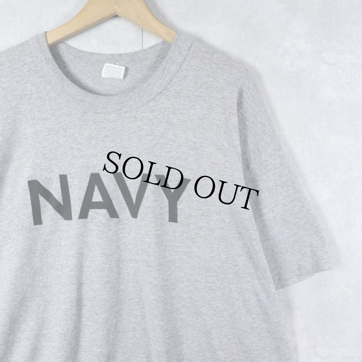 画像1: 90's USA製 "NAVY" プリントTシャツ XL (1)