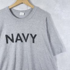 画像1: 90's USA製 "NAVY" プリントTシャツ XL (1)