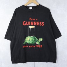 画像1: GUINNESS BEER "when you're TIRED" ビールメーカー プリントTシャツ BACK (1)