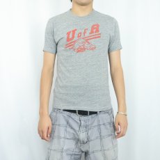 画像2: 80's USA製 "U of A" 染み込みプリントTシャツ M (2)