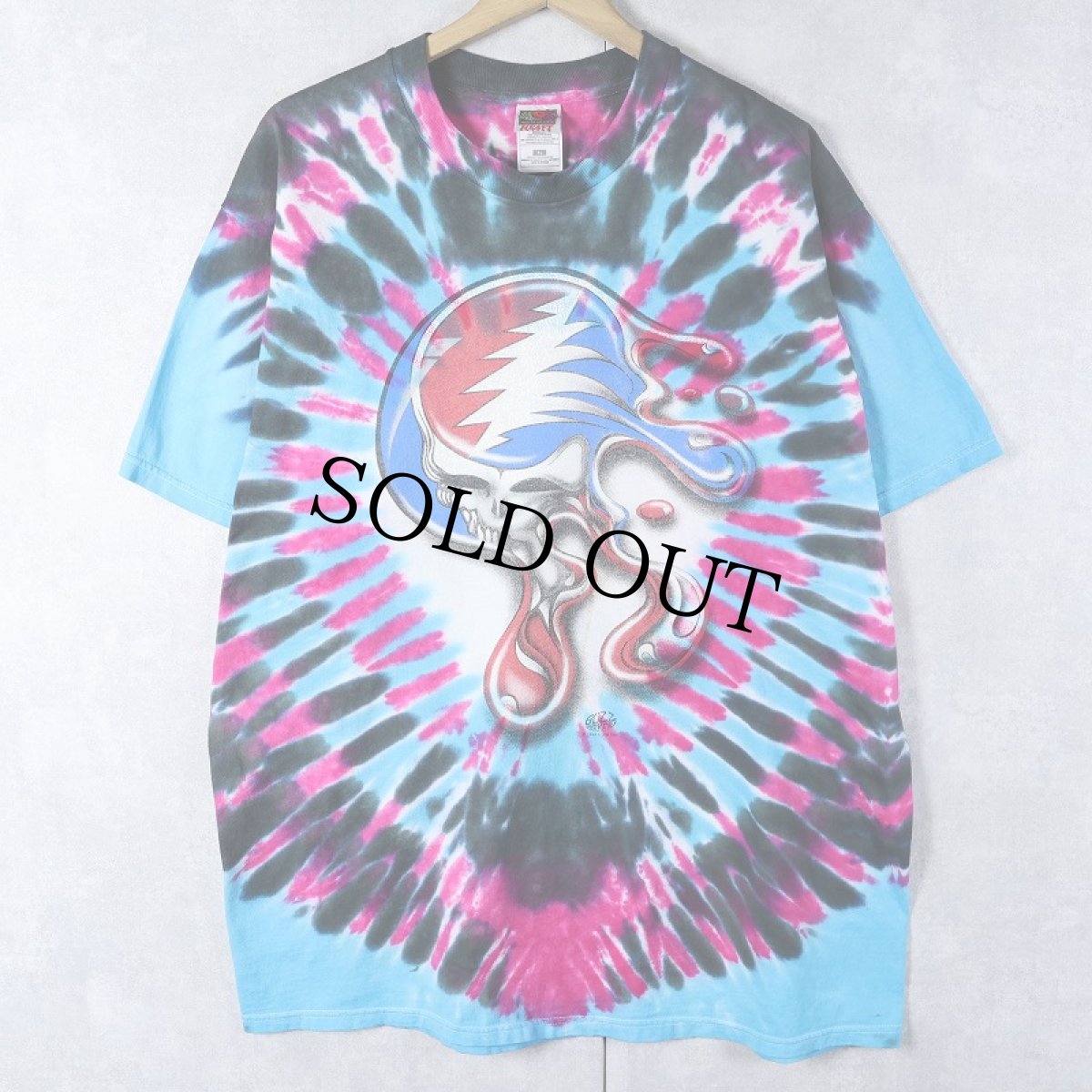 画像1: 90's GRATEFUL DEAD USA製 タイダイ ロックバンドTシャツ XL (1)