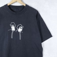 画像1: 90's THE BLUES BROTHERS "House of Blues" コメディ映画プリントTシャツ BLACK (1)