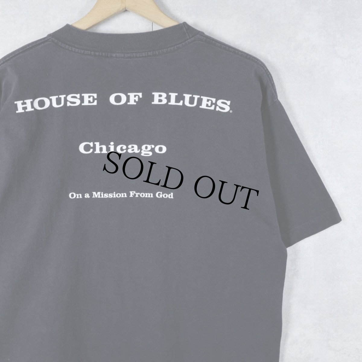 画像2: 90's THE BLUES BROTHERS "House of Blues" コメディ映画プリントTシャツ BLACK (2)