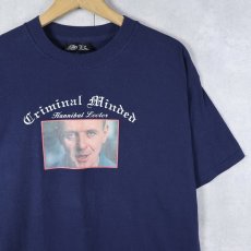 画像1: 90's〜 Serial Killer "THE SILENCE OF THE LAMBS" 映画プリントTシャツ NAVY (1)