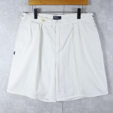 画像2: 90's POLO Ralph Lauren USA製 サイドアジャスタ付き 2タックチノショーツ W34 (2)