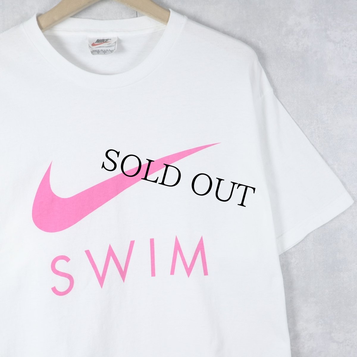 画像1: 90〜2000's NIKE USA製 "SWIM” ロゴプリントTシャツ M (1)