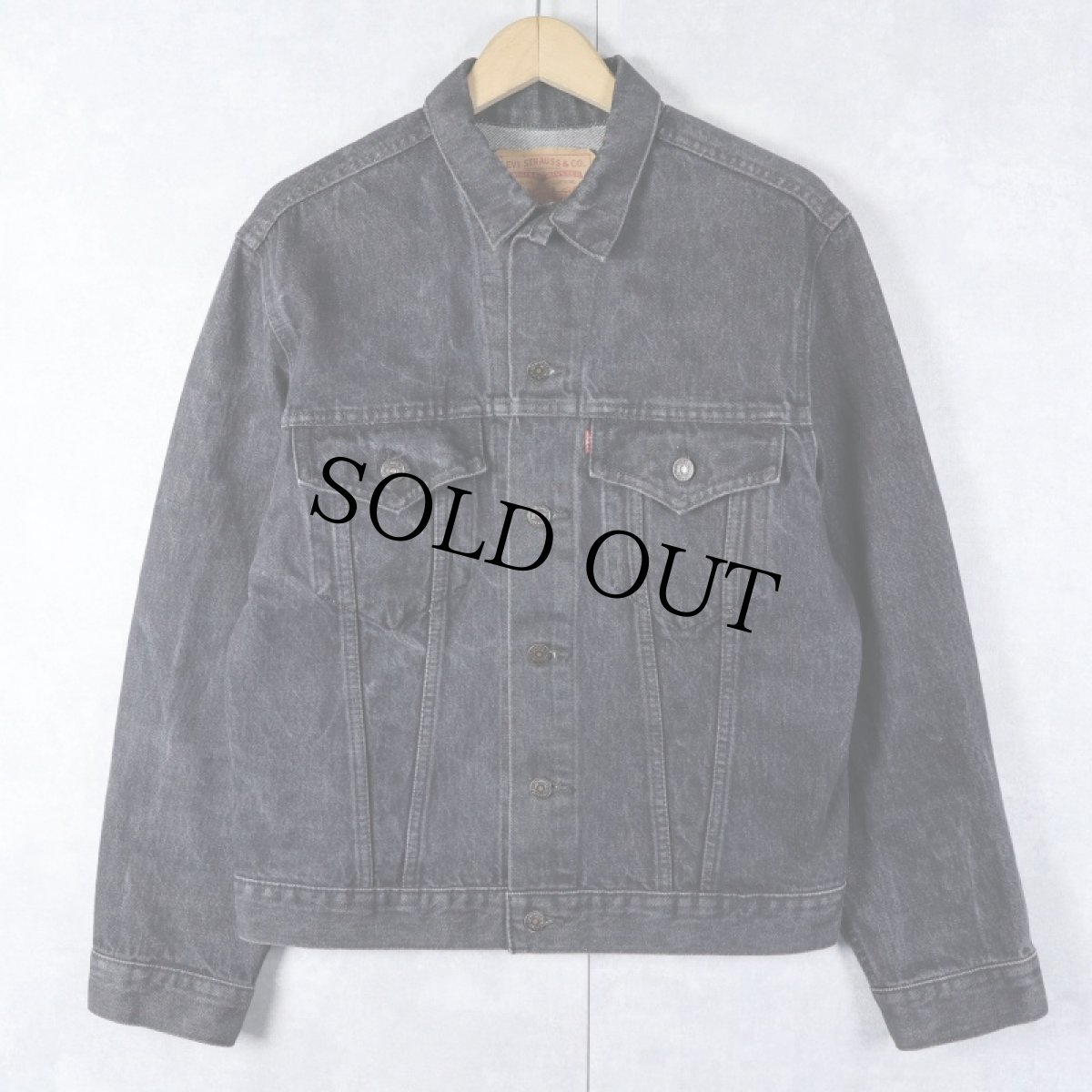 画像1: 90's Levi's 75505 CANADA製 ブラックデニムジャケット SIZE40 (1)