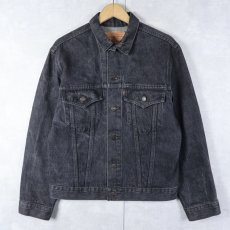 画像1: 90's Levi's 75505 CANADA製 ブラックデニムジャケット SIZE40 (1)