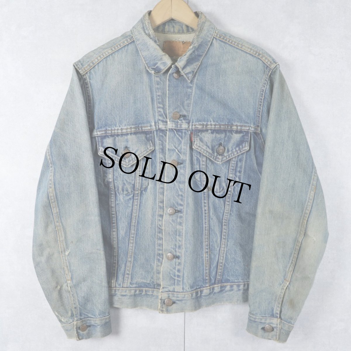 画像1: 60〜70's LEVI'S 70505 BIGE デニムジャケット (1)