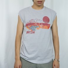 画像2: 80's PUMA USA製 アニマルプリント タンクトップ L (2)