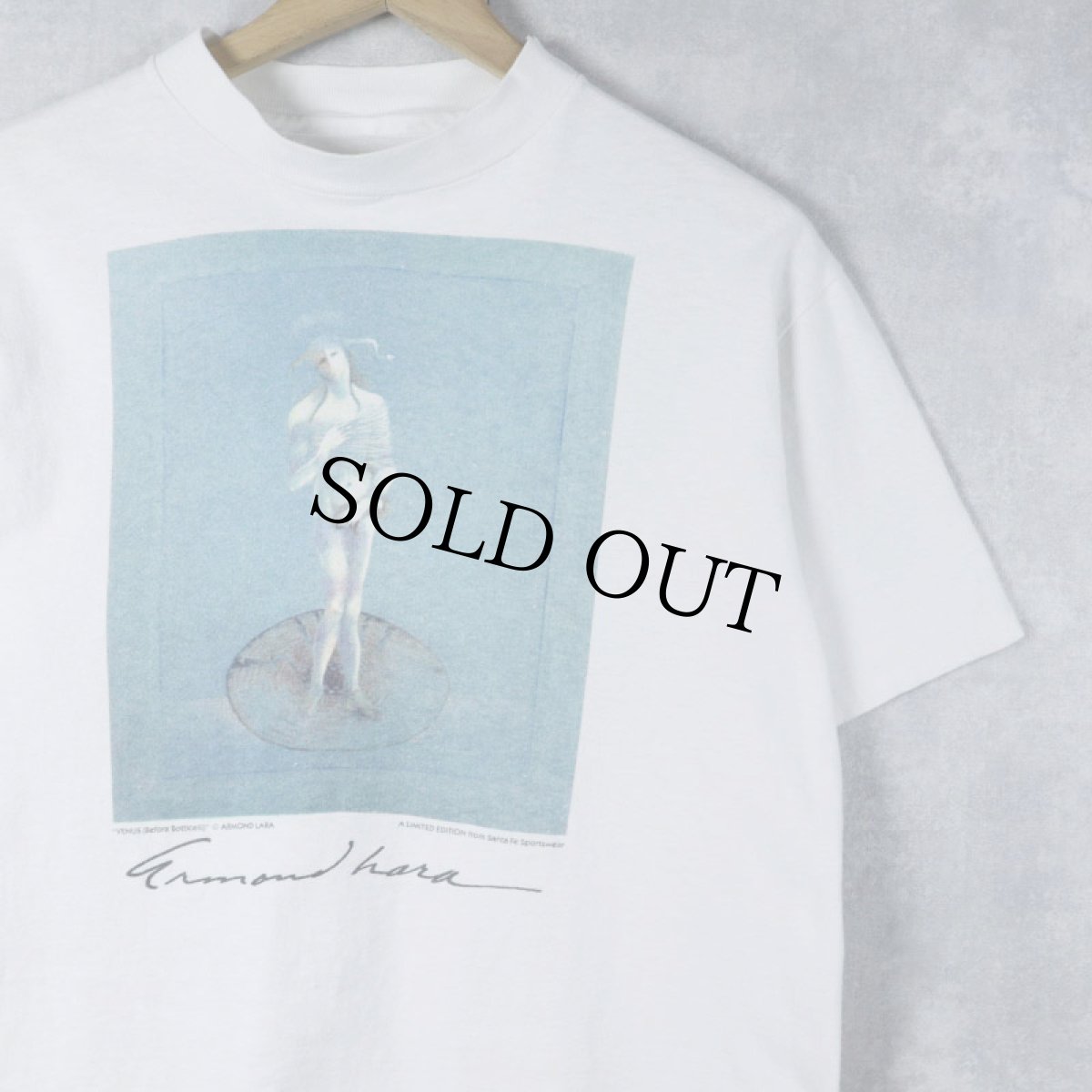 画像1: 90's Armond Lara "VENUS(Before Botticelli)" アートプリントTシャツ (1)