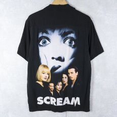 画像2: "SCREAM" ホラー映画プリント ビスコースオープンカラーシャツ BLACK M (2)