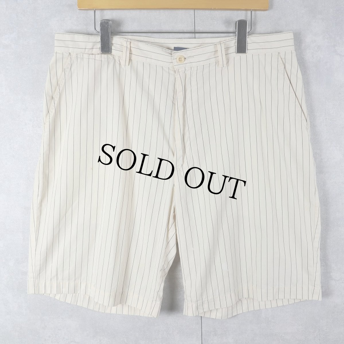 画像1: POLO Ralph Lauren ストライプ柄 コットンショーツ W36 (1)