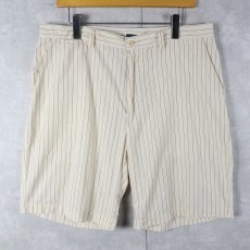画像1: POLO Ralph Lauren ストライプ柄 コットンショーツ W36 (1)