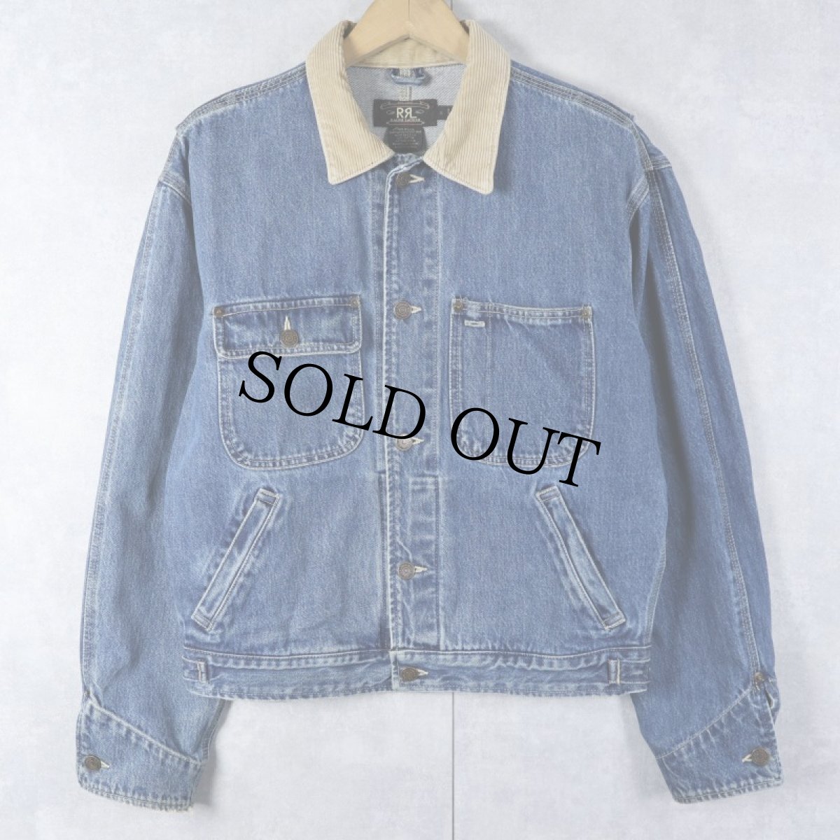 画像1: 90's Ralph Lauren RRL 三ツ星 USA製 デニムジャケット S (1)