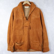 画像1: 60〜70's レースアップ スエードレザージャケット (1)