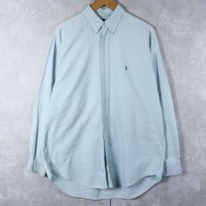 画像1: POLO Ralph Lauren "YARMOUTH" ロゴ刺繍 コットンボタンダウンシャツ SIZE16 1/2 - 36 (1)