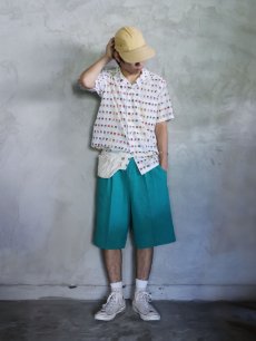 画像2: 60's Abercrombie&Fitch シグナルフラッグ柄 コットンオープンカラーシャツ M (2)