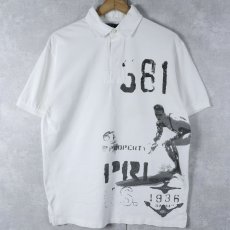 画像1: POLO Ralph Lauren サーフプリント ポロシャツ M (1)